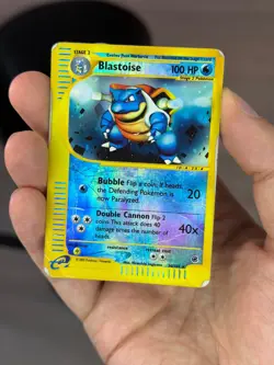 Pokemon TCG Blastoise Expedition Base Set Reverse Holo Rare Card 36/165 - hp - Image 1