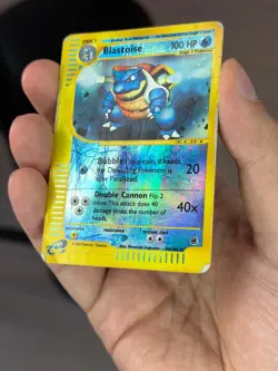Pokemon TCG Blastoise Expedition Base Set Reverse Holo Rare Card 36/165 - hp - Image 2
