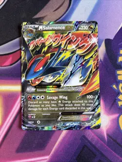 Mega M Salamence EX XY171 XY Promos Black Star Promo Holo Pokemon Card LP - Image 1