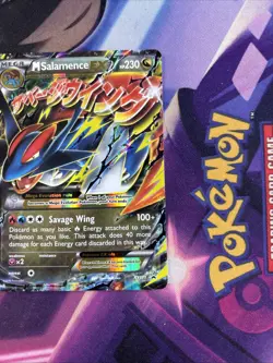 Mega M Salamence EX XY171 XY Promos Black Star Promo Holo Pokemon Card LP - Image 3