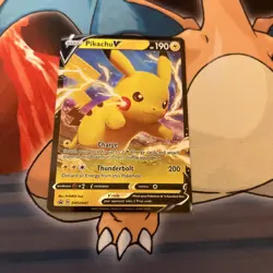 Pikachu V SWSH061 SWSH: Sword & Shield Promo Cards Holo LP - Image 1