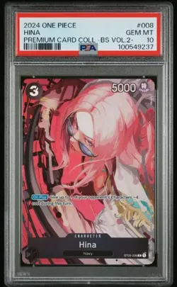 One Piece TCG Premium Card Collection Best Selection Vol 2 Hina PSA 10 English - Image 1