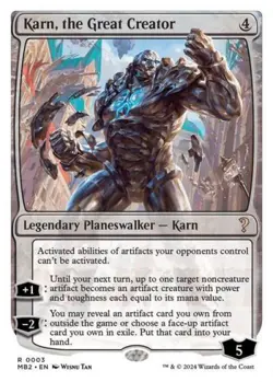 MTG English Karn, the Great Creator (White Border) NM Normal Mystery Booster 2 - Image 1