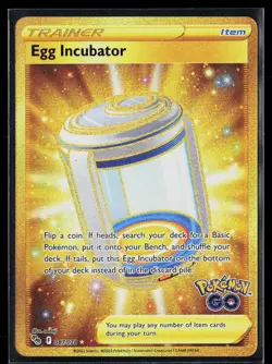 Egg Incubator 087/078 Gold Secret Rare Trainer Pokemon GO Pokemon NM - Image 1