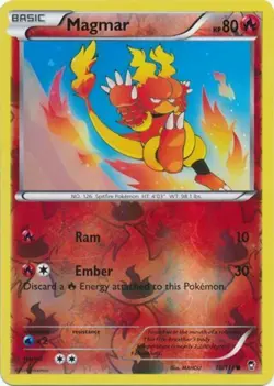 Pokemon - Magmar - 10/111 - Common - Reverse Holo - XY - Furious Fists - NM - Image 1