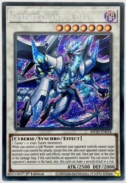 MP20-EN018 Cyberse Quantum Dragon - Secret Rare 1st Edition Near Mint YuGiOh - Image 1
