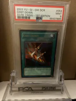 Yu-GI-Oh! Cost Down DCR-053 1st Edition Dark Crisis PSA 9 MINT - Image 1