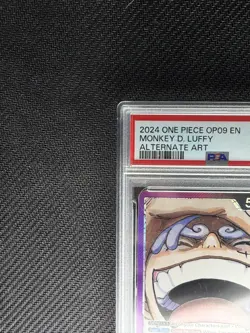OP09-061 Monkey.D.Luffy Alt Art Foil Leader Emperors in the New World PSA 10 - Image 2