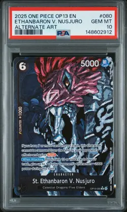 2025 ONE PIECE OP13-CARRYING ON HIS WILL #080 ST. ETHANBARON V. NUSJURO PSA 10 - Image 1