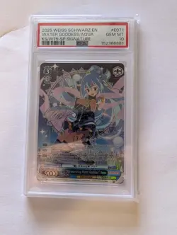 WEISS SCHWARZ English SIG #E071SP "MESMERIZING WATER GODDESS" AQUA PSA 10 - Image 1