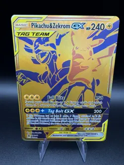 Pikachu & Zekrom GX SM248 Tag Team Pokemon Black Star Promo Near Mint - Image 1