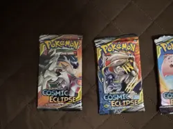 4 Pokemon Sun and Moon Cosmic Eclipse Factory Sealed Boosters - All 4 Pack Art - Image 3