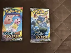 4 Pokemon Sun and Moon Cosmic Eclipse Factory Sealed Boosters - All 4 Pack Art - Image 4