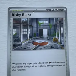 Risky Ruins 127/132 Mega Evolution Pokemon TCG English NM - In Hand - Image 3
