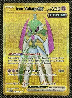 Pokemon Iron Valiant EX 261/182 Gold Hyper Rare Paradox Rift - Image 1