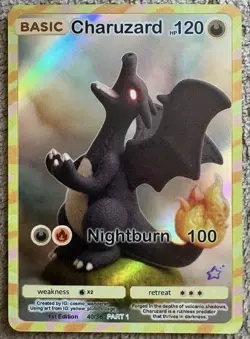 Pokemon SR Charizard Holo Fan Art by Cosmo Wonderer & Yellow Pluto Village - Image 1