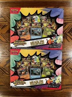 Pokemon TCG: Ascended Heroes First Partners Pin Collection Sealed Box (Lot of 2) - Image 1