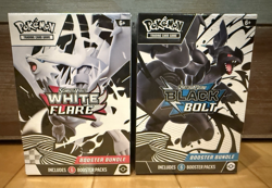 New Pokemon TCG Scarlet Violet Black Bolt & White Flare Booster Bundle Set of 2 - Image 1