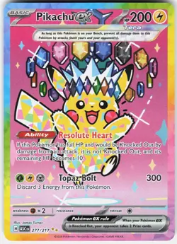Pokemon Pikachu ex 277/217 Special Illustration Rare Ascended Heroes Pokemon NM - Image 1