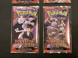 Pokemon DESTINED RIVALS 4 Sealed Booster Pack Art Set Bundle VG - Image 3