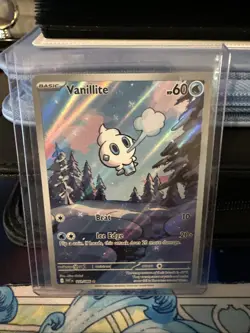 Pokemon TCG Vanillite 111/086 Illustration Rare Sv: White Flare Holo Near Mint - Image 1