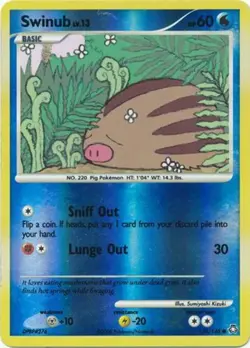 1x Swinub - 123/146 - Common - Reverse Holo Moderately Played Pokemon Diamond & - Image 1