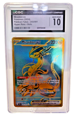 Pokemon Hyper Rare Holo Miraidon EX 243/091 2024 - CGC GEM Mint 10 - Image 2