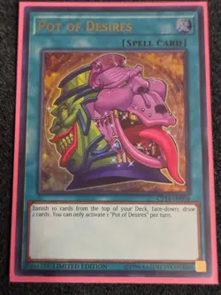 Yugioh! Pot of Desires - CT14-EN004 - Ultra Rare - Limited Edition NM - Image 1