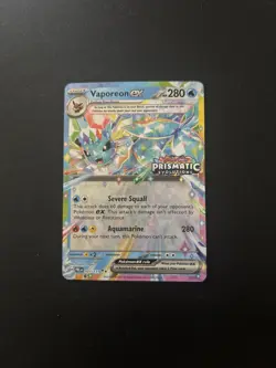 Pokemon Vaporeon ex Prismatic Evolutions Stamp 023/131 Promo Holo English - Image 1