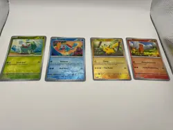 Pokemon Costco 151 Cosmo Foil Promo Set Pikachu Squirtle Charmander Bulbasaur - Image 1