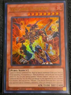 YuGiOh! Volcanic Emperor - Ultra Rare 1st Edition NM - LD10-EN018 - Image 1