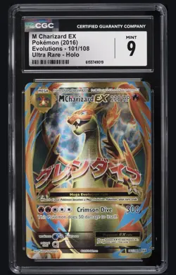CGC 9 MINT 2016 Pokemon XY Evolutions #101 FA/M Charizard EX - Image 1