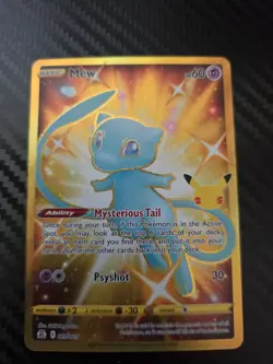 Mew 025/025 Celebrations Gold Shiny Mew Pokemon TCG - Image 1