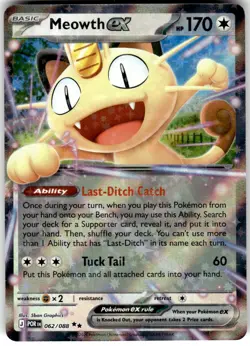 Meowth ex 062/088 Perfect Order Pokemon NM Fast Ship - Image 1