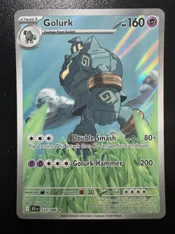 Golurk 123/086 NM Illustration Rare Pokemon Scarlet & Violet Black Bolt (NM-) - Image 1