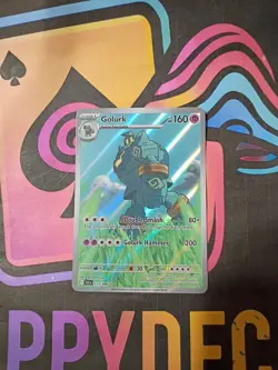Pokemon TCG Golurk 123/086 Sv: Black Bolt Holo Illustration Rare - Image 1