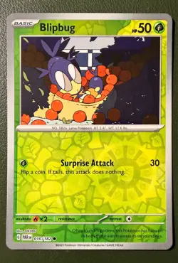 Pokemon TCG Blipbug 10/182 Paradox Rift SV4 Reverse Holo NM - Image 1