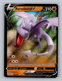 Aerodactyl V 092/196 Holo V Rare Lost Origin Pokemon NM - Image 1