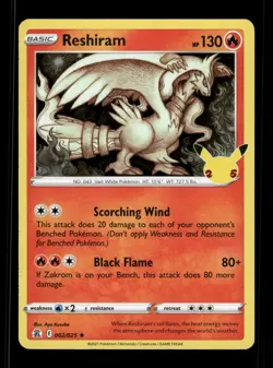 2021 Pokemon Celebrations #2 - Reshiram - Image 1
