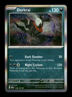 2023 Pokemon Obsidian Flames Holo #136/197 - Darkrai - Image 1