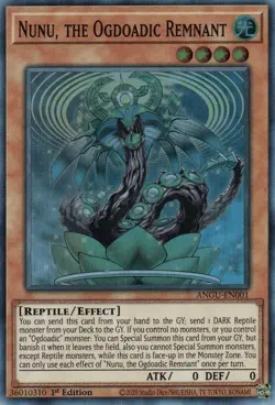 Nunu, the Ogdoadic Remnant Yu-Gi-Oh! ANGU-EN001 1st Super Rare - Image 1