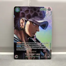 Trafalgar Law OP01-047 One Piece CCG Romance Dawn Holo 5 Cost 6000 Bandai - Image 1