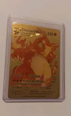 Charizard V Max Gold Fan Art Pokemon Card - Image 1