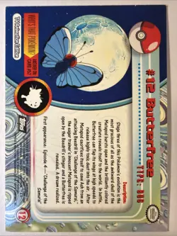 BUTTERFREE #12 Pokemon Card TCG Topps TV Animation - Image 2