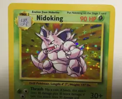 Nidoking 11/102 Base Set Holo Rare Vintage 1999 Pokemon Card - Image 1