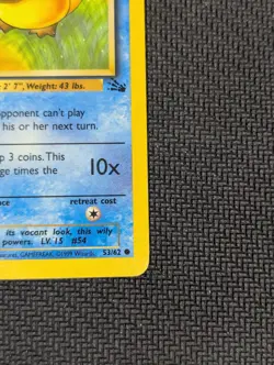 Pokemon TCG Psyduck Fossil 1st Edition Common Card 53/62, LP - Image 5