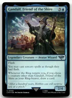 Gandalf, Friend of the Shire #50 (Foil) (NM) Lord of the Rings LTR Magic MTG - Image 1