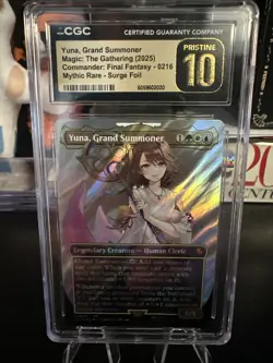 Yuna, Grand Summoner (Borderless Surge Foil) Final Fantasy MTG #0216 - CGC 10 - Image 1