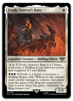 Frodo, Sauron's Bane #18 (NM) Lord of the Rings LTR Magic MTG - Image 1