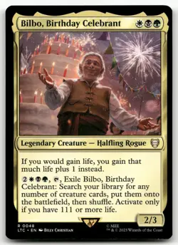 Bilbo, Birthday Celebrant #48 (NM) Lord of the Rings LTC Magic MTG - Image 1